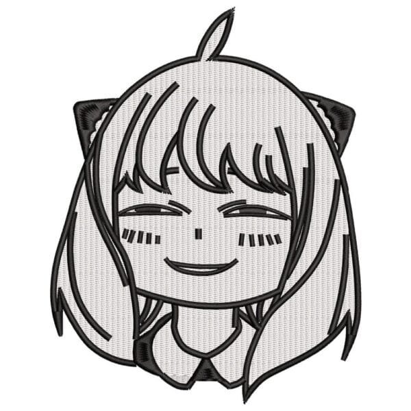 Anya Smirk Embroidery Design - Spy x Family Anime Embroidery Design