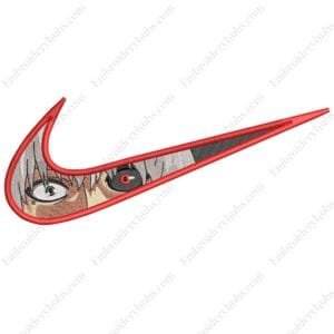 Kaneki Swoosh Embroidery Design - Tokyo Ghoul Nike Anime Embroidery Design