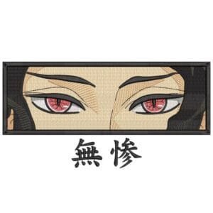 Muzan Eyes Embroidery Design - Demon Slayer Anime Embroidery Design