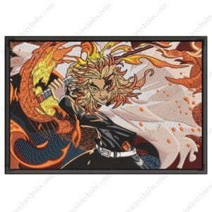 Rengoku Attack Embroidery Design - Demon Slayer Anime Embroidery Design