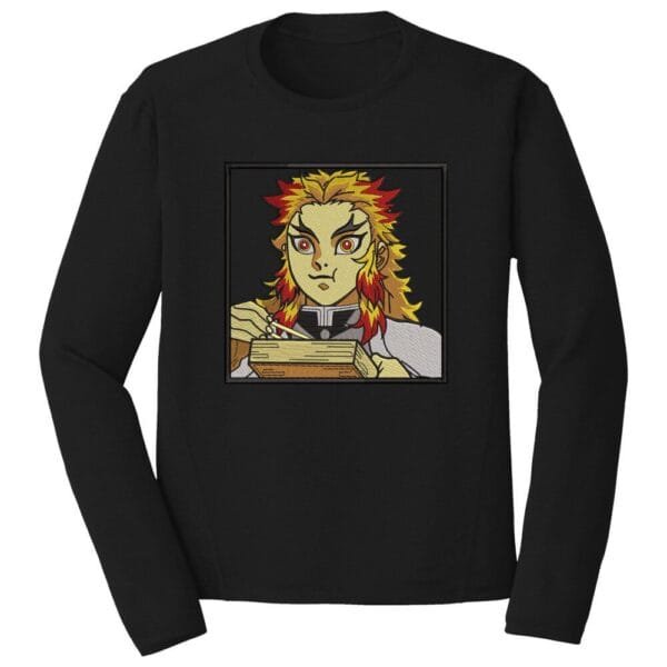 Rengoku Eating Embroidery Design - Demon Slayer Anime Embroidery Design