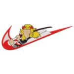 Rengoku Swoosh Embroidery Design - Demon Slayer Nike Anime Embroidery Design