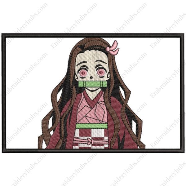 Nezuko Embroidery Design - Demon Slayer Anime Embroidery Design