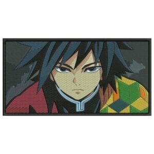 Giyu Tomioka Embroidery Design - Demon Slayer Anime Embroidery Design