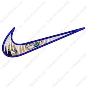 Gojo Swoosh Embroidery Design - Jujutsu Kaisen Nike Anime Embroidery Design