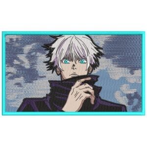 Gojo Satoru Embroidery Design - Jujutsu Kaisen Anime Embroidery Design
