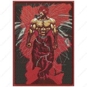 Yujiro Hanma Embroidery Design - Baki Anime Embroidery Design