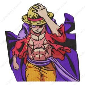 Luffy Embroidery Design - One Piece Anime Embroidery Design