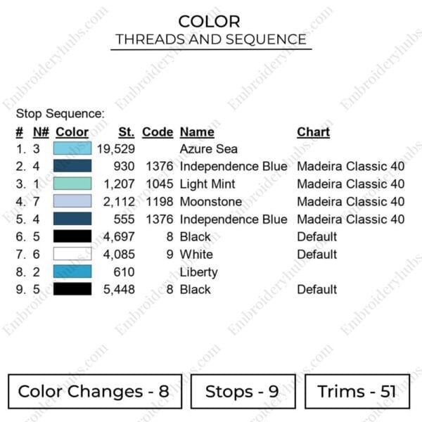 Gojo Seal Embroidery Design - Jujutsu Kaisen Anime Embroidery Design