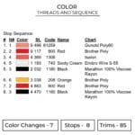 Might Guy Eyes Embroidery Design - Naruto Anime Embroidery Design