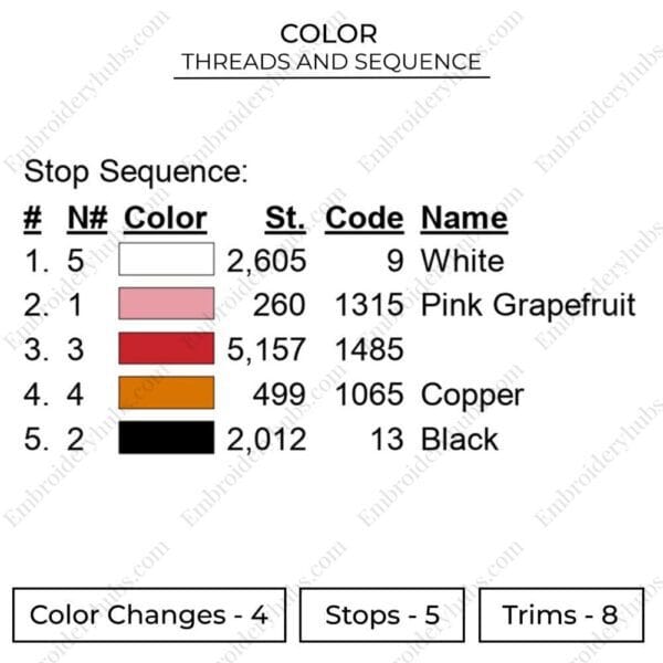 Volcano Badge Embroidery Design - Pokemon Anime Embroidery Design