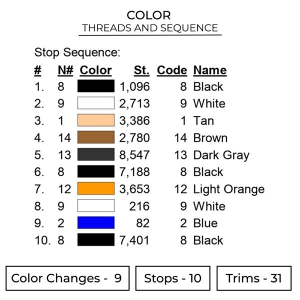 Jotaro Kujo Embroidery Design - JoJo's Bizarre Adventure Anime Embroidery Design