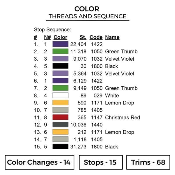 Eva 01 Embroidery Design - Evangelion Anime Embroidery Design