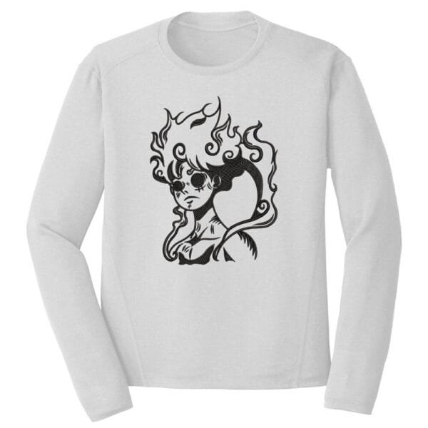 Luffy Gear5 Embroidery Design - One Piece Anime Embroidery Design