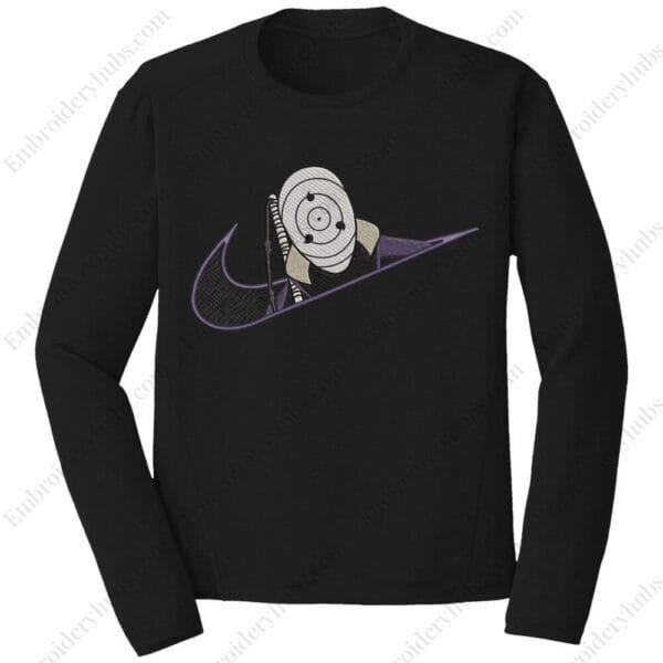 Obito Swoosh Embroidery Design - Naruto Nike Anime Embroidery Design