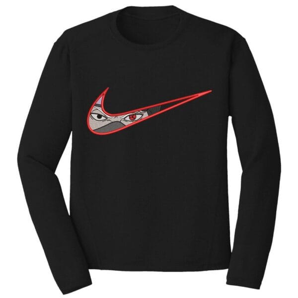 Kakashi Swoosh Embroidery Design - Naruto Nike Anime Embroidery Design