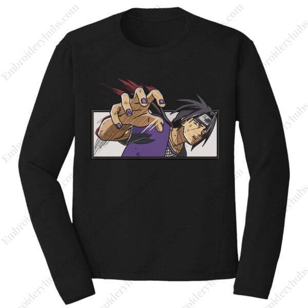 Itachi Uchiha Embroidery Design - Naruto Anime Embroidery Design