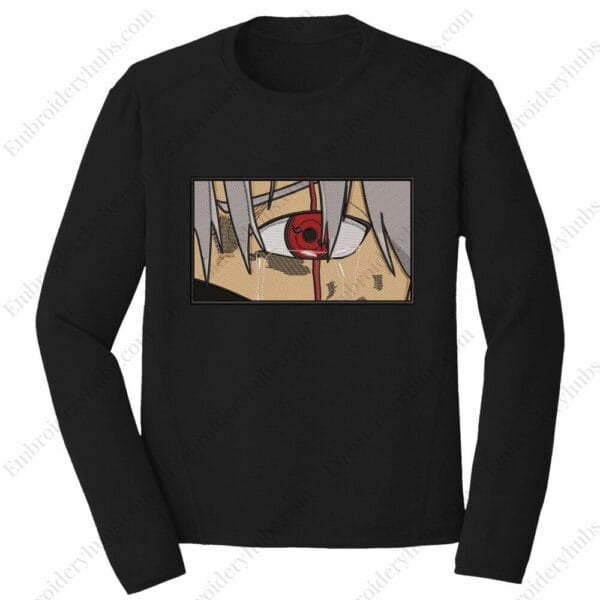 Kakashi Eye Embroidery Design - Naruto Anime Embroidery Design