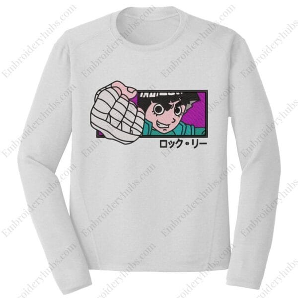Rock Lee Embroidery Design - Naruto Anime Embroidery Design