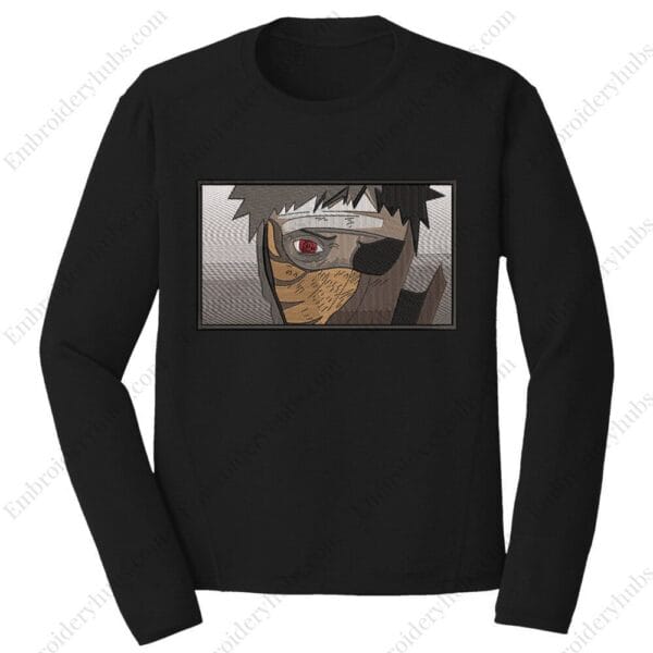 Obito Uchiha Embroidery Design - Naruto Anime Embroidery Design