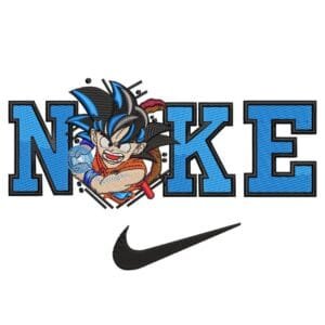 Kid Goku Nike Embroidery Design - Dragon Ball Nike Anime Embroidery Design