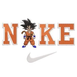 Kid Goku Nike Embroidery Design - Dragon Ball Nike Anime Embroidery Design