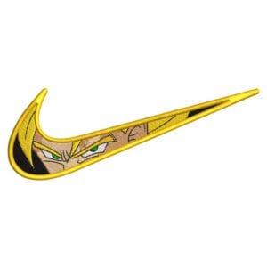 SSJ Goku Swoosh Embroidery Design - Dragon Ball Nike Anime Embroidery Design