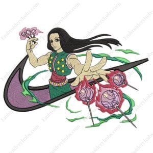 Illumi Swoosh Embroidery Design - Hunter x Hunter Nike Anime Embroidery Design