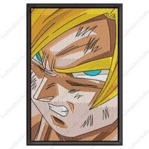 SSJ Goku Embroidery Design - Dragon Ball Anime Embroidery Design
