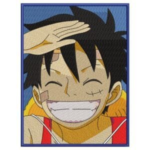 Luffy Smile Embroidery Design - One Piece Anime Embroidery Design