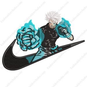 Gojo Swoosh Embroidery Design - Jujutsu Kaisen Nike Anime Embroidery Design