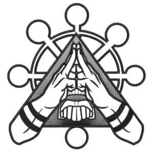 Sukuna Hand Sign Embroidery Design - Jujutsu Kaisen Anime Embroidery Design