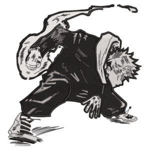 Itadori Yuji Embroidery Design - Jujutsu Kaisen Anime Embroidery Design