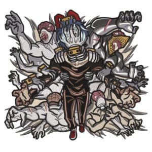 Shigaraki Tomura Embroidery Design - My Hero Academia Anime Embroidery Design