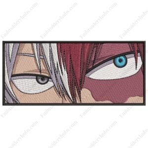 Todoroki Eyes Embroidery Design - My Hero Academia Anime Embroidery Design