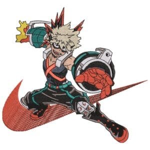 Bakugo Embroidery Design - My Hero Academia Anime Embroidery Design