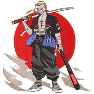 Draken Embroidery Design - Tokyo Revengers Anime Embroidery Design