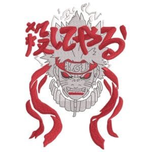Naruto Jinchuriki Embroidery Design - Naruto Anime Embroidery Design