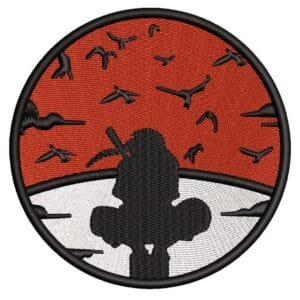 Itachi Uchiha Embroidery Design - Naruto Anime Embroidery Design