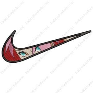 Sakura Swoosh Embroidery Design - Naruto Nike Anime Embroidery Design