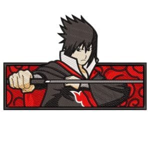 Sasuke Uchiha Embroidery Design - Naruto Anime Embroidery Design