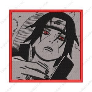 Itachi Uchiha Embroidery Design - Naruto Anime Embroidery Design