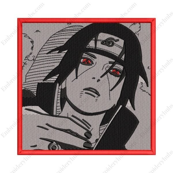 Itachi Uchiha Embroidery Design - Naruto Anime Embroidery Design