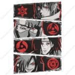 Sharingan Users Embroidery Design - Naruto Anime Embroidery Design