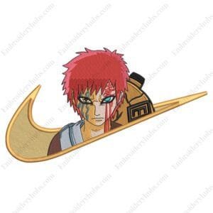 Garaa Swoosh Embroidery Design - Naruto Nike Anime Embroidery Design