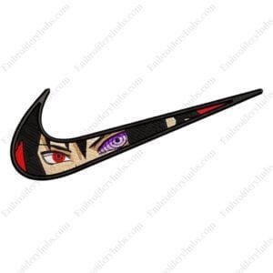 Sasuke Swoosh Embroidery Design - Naruto Nike Anime Embroidery Design