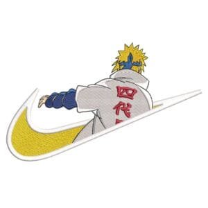 Minato Swoosh Embroidery Design - Naruto Nike Anime Embroidery Design
