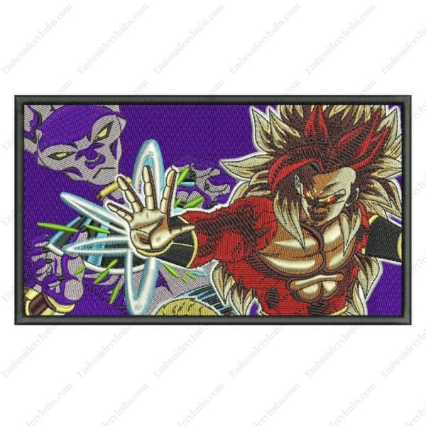 Goku x Beerus Embroidery Design - Dragon Ball Anime Embroidery Design