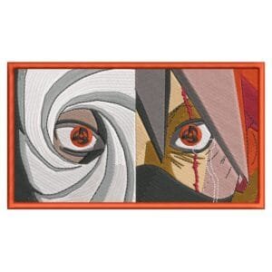 Kakashi x Obito Embroidery Design - Naruto Anime Embroidery Design