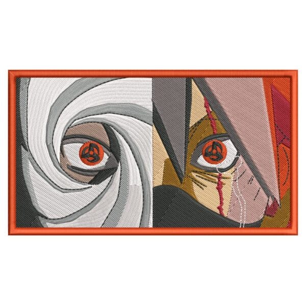 Kakashi x Obito Embroidery Design - Naruto Anime Embroidery Design